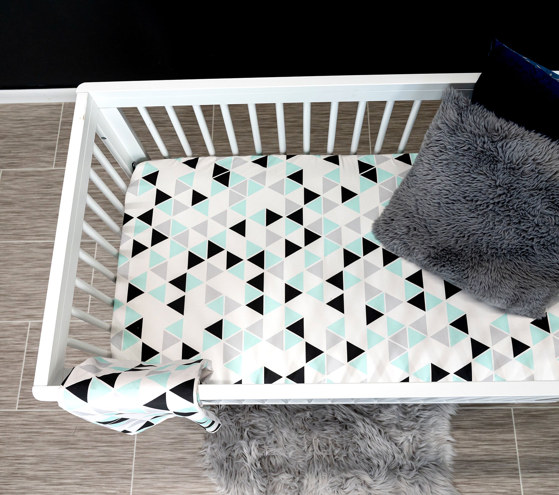 Minty Origami Classic Crib Bedding Set